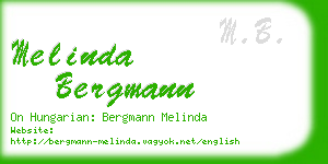 melinda bergmann business card